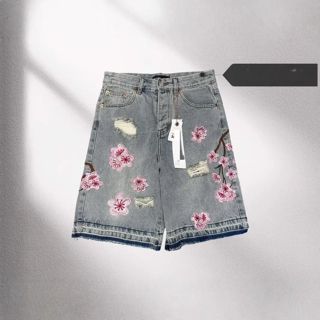 Retro European American Style Anti-old Casual Slim Shorts