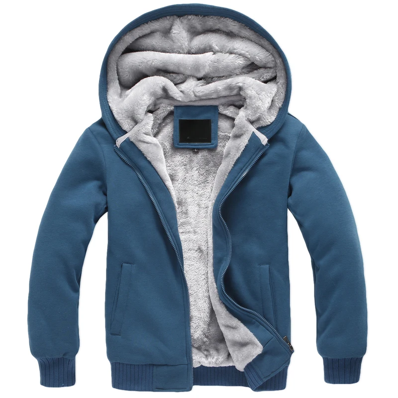 Title 6, Hooded plus fleece padded cardigan for men, a w...