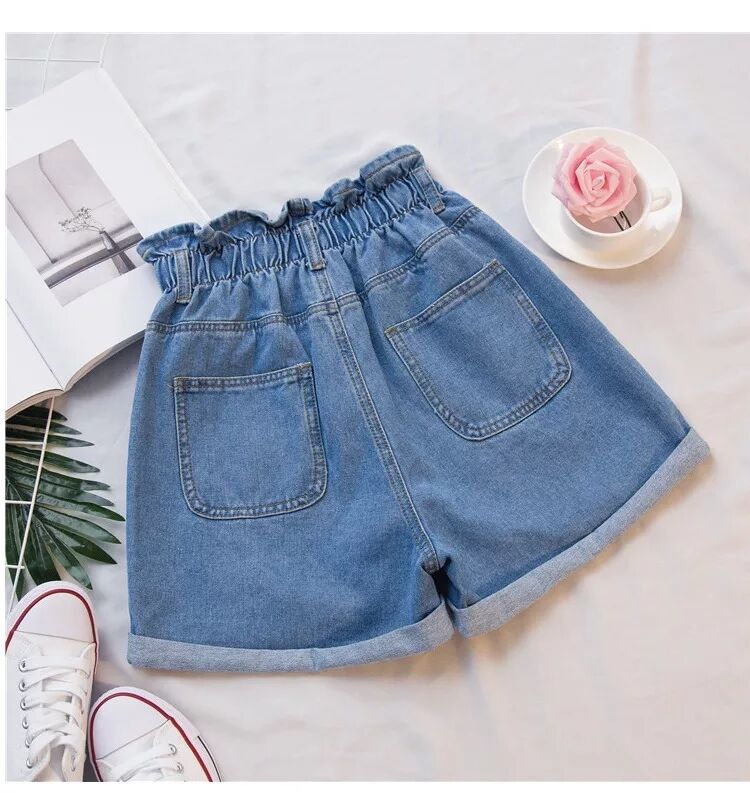 Title 6, High waist denim shorts with a loose fit, thin ...