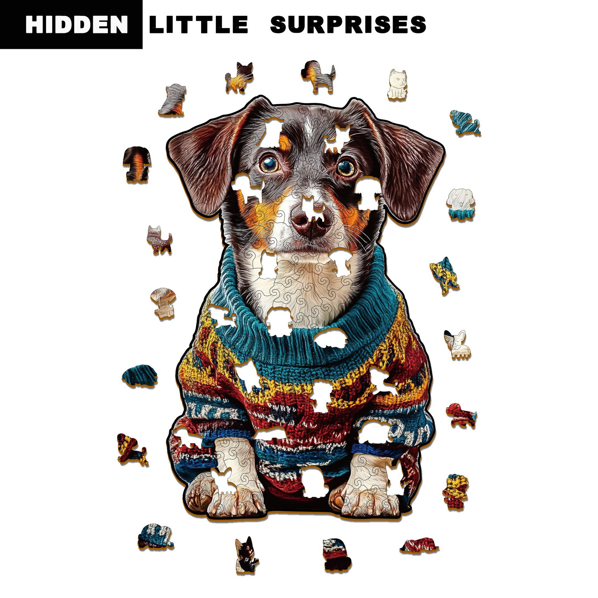 Sausage Dog Puzzle Wooden Alien Puzzle Festival Gift Puzzle Stress Relief Game 5