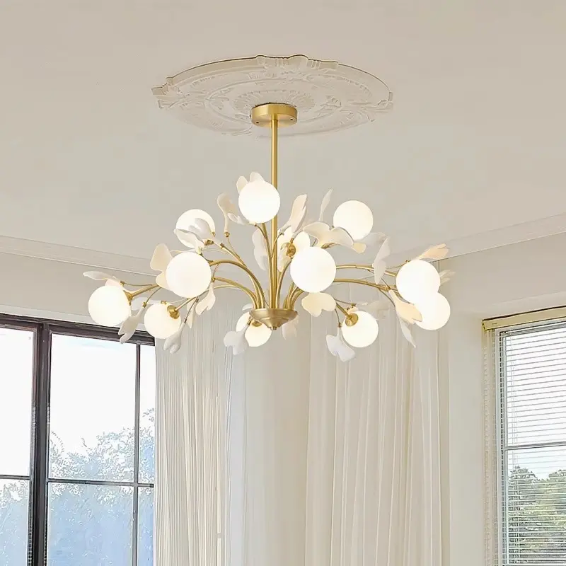 French-style Creamy Living Room Chandelier