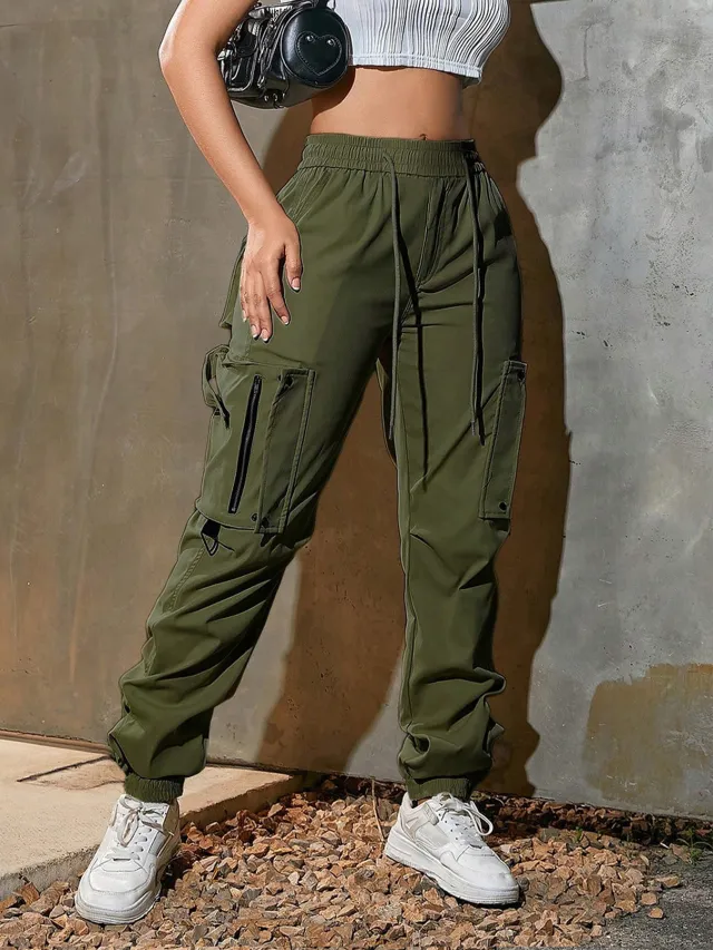 Overalls Summer American Sports Pants Army Green - Shop at LoveMi