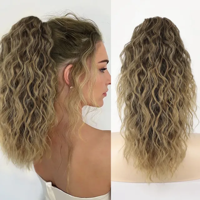 Women's Wig Curly Wavy Hair Extension Horse Tail Hair Extension 18inch T827 - Shop at LoveMi