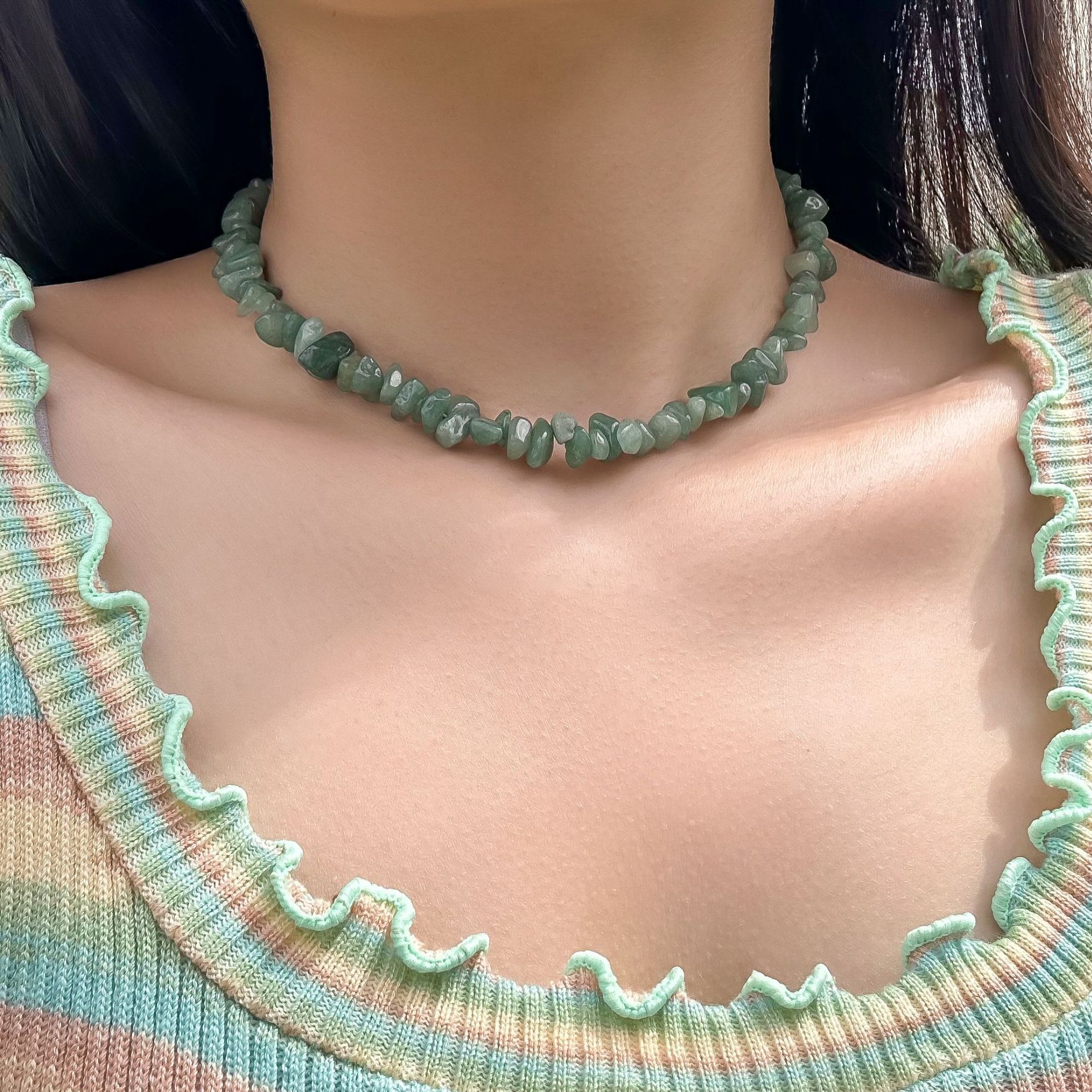 Vacation Style Irregular Gravel Necklace For Women