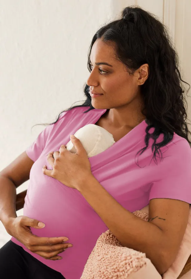 European And American Summer Maternal And Child DDMOMMY Short Sleeve Postpartum Nursing Top Pink - Shop at LoveMi