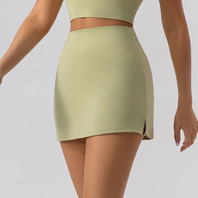Slim Fit Yoga Skirts Breathable Mini Skirt Fitness Tennis Exercise Skirt Spearmint - Shop at LoveMi