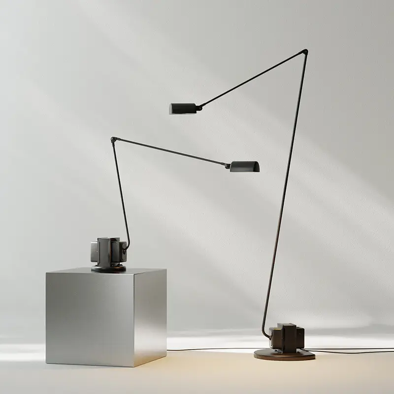 Industrial Wind Rocker Motor Floor Lamp