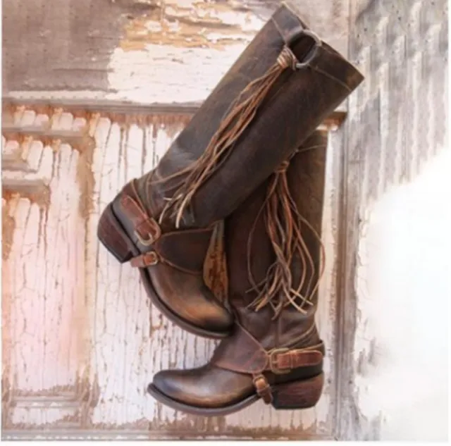 Korean Style High Tube Long Rider Boots Brown - Shop at LoveMi