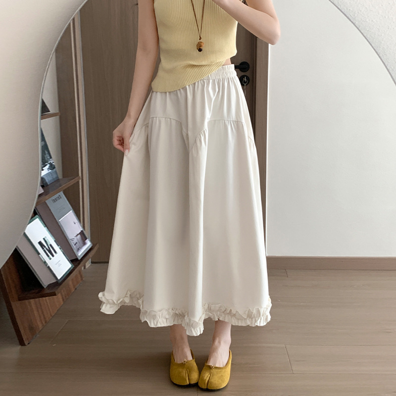 Stylishly Spliced High-waisted A-line Skirt That Flatters And Slimming