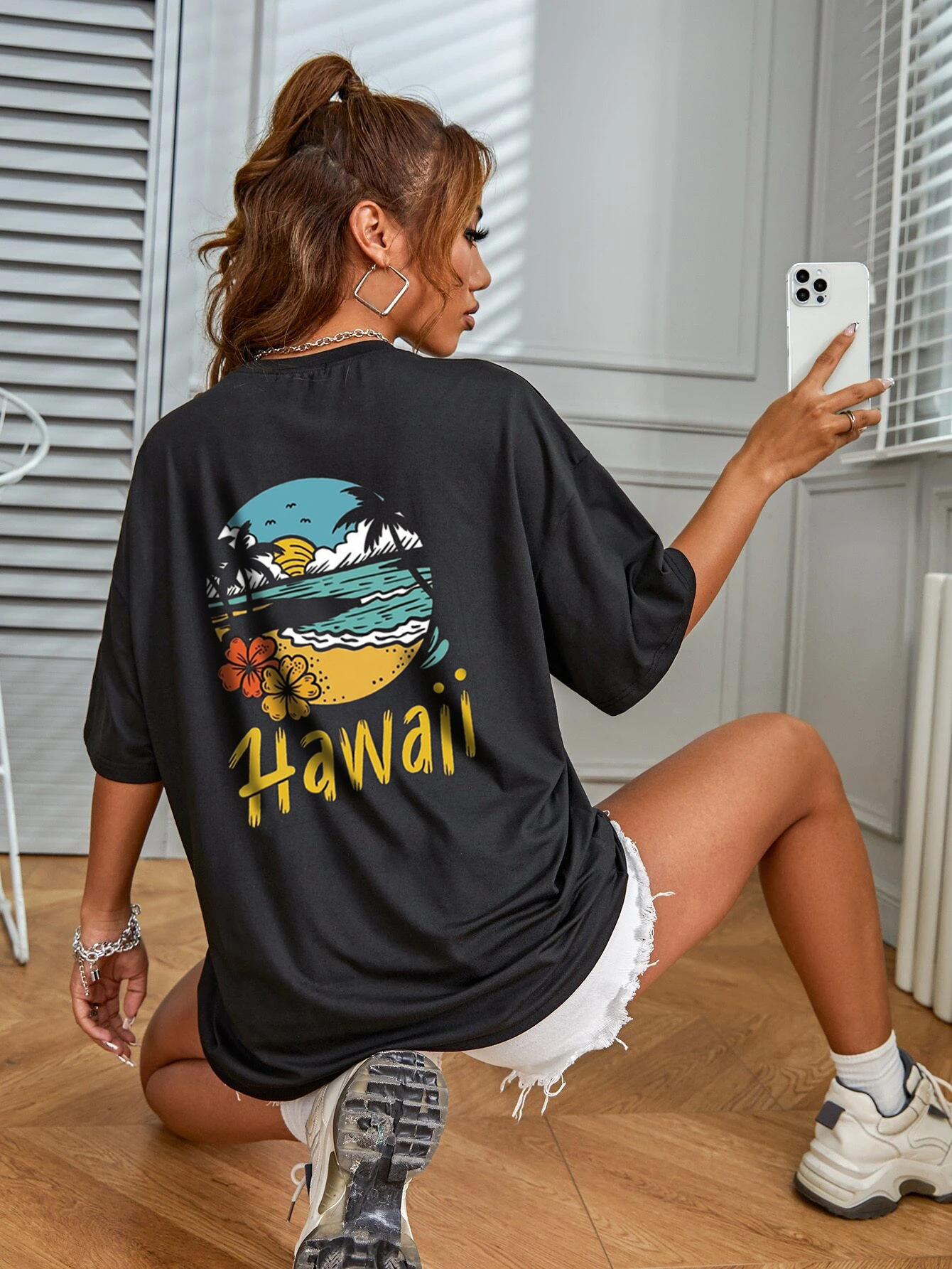 Casual Fashion Women's Round Neck Loose T-shirt