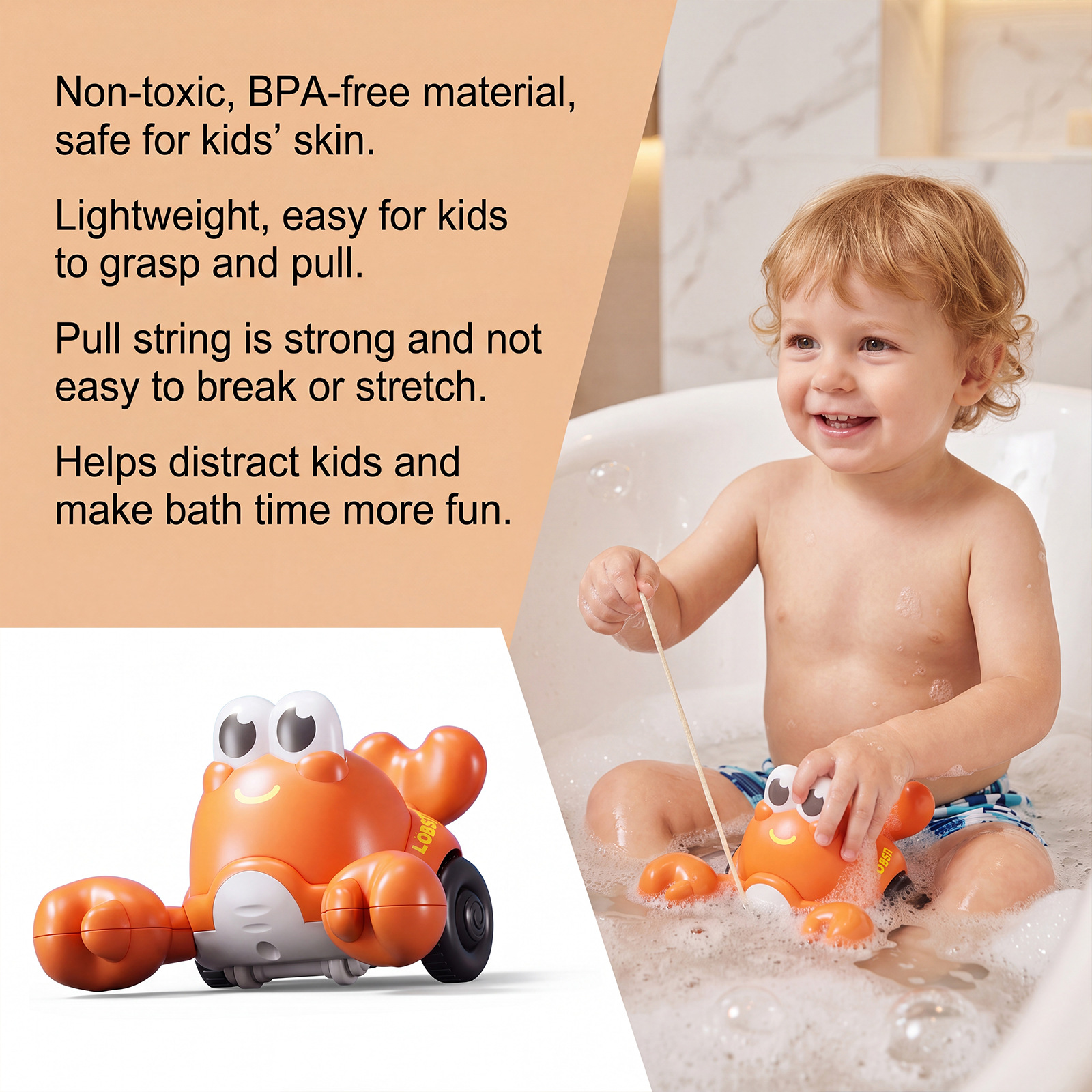 DOWMOO Fun Lobster Shape Bathroom Children's Relief Toys 2