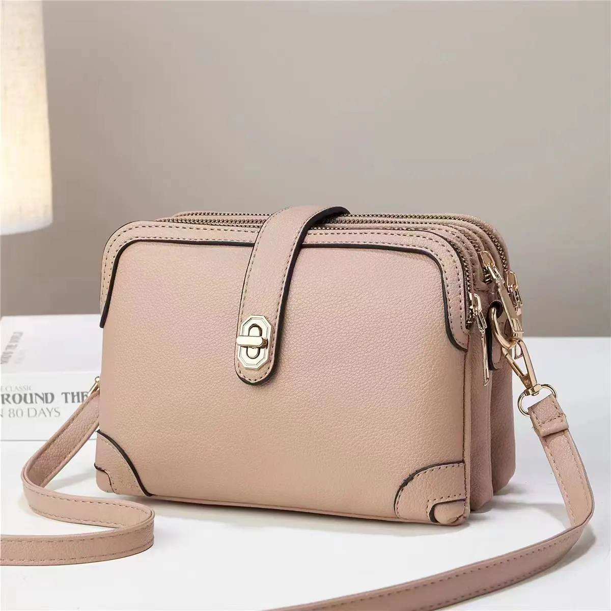 Multi-layer Lychee Pattern Simple Texture Soft Leather