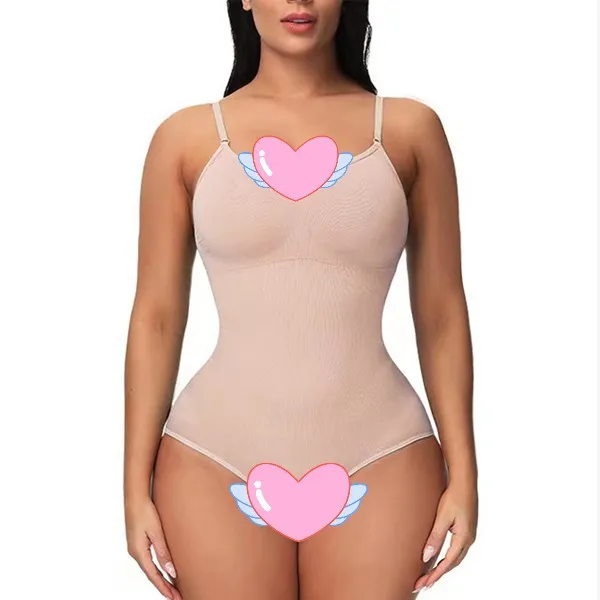 Women's Plus Size Sling Body One piece Corset Apricot - Shop at LoveMi