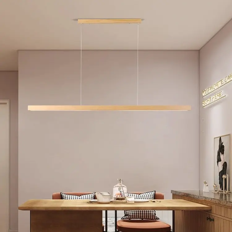Minimalist One-word Log-style Dining Room Chandelier