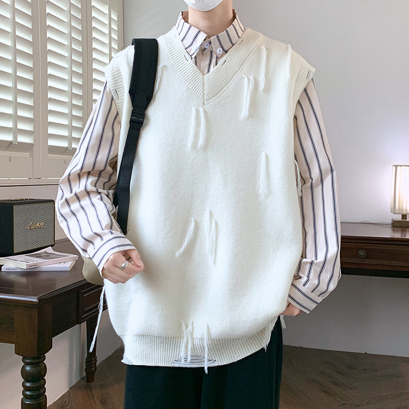 $16.32 New Casual Sweater Men Sleeveless Knitwear Men