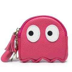 Genuine Leather Coin Purse Mini Cute Cowhide Coin Bag - Rose - View 1
