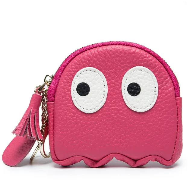 Genuine Leather Coin Purse Mini Cute Cowhide Coin Bag Rose - Shop at LoveMi
