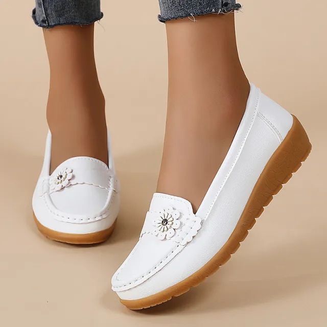 Gommino Loafers All matching Exclusive For Cross border White - Shop at LoveMi