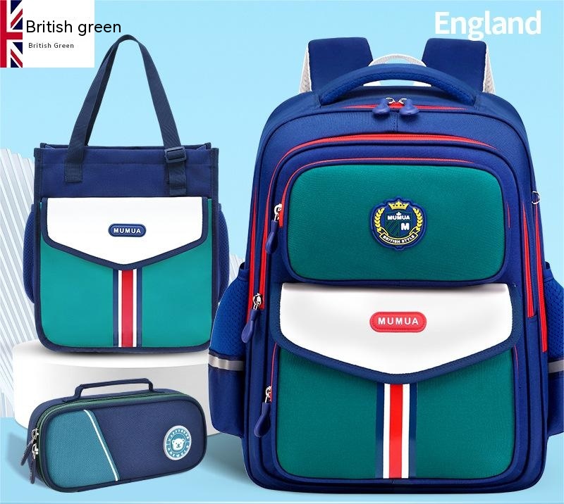 Primary School Student Waterproof Spine Protection Waist Support Large Capacity Backpack Oxford Cloth For Boys And Girls - Image 20