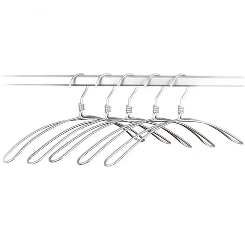 Solid Space Aluminum Clothes Hanger Wide Shoulder