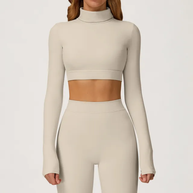 Beauty Back Tight Outdoor Sports Running Fitness Top Oat Apricot - Shop at LoveMi