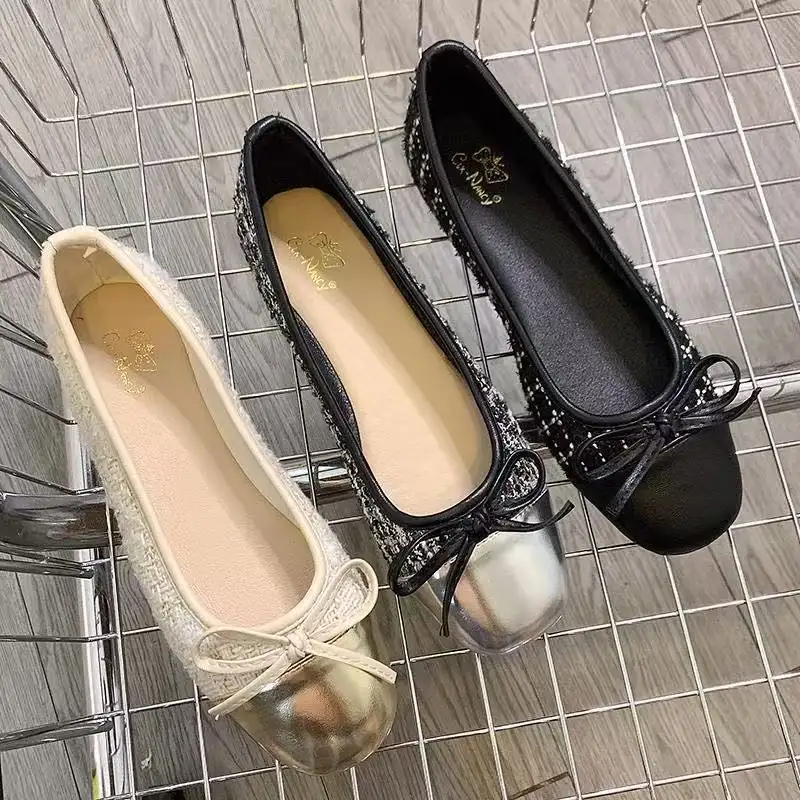French-chic Bow-tie Flat Pumps