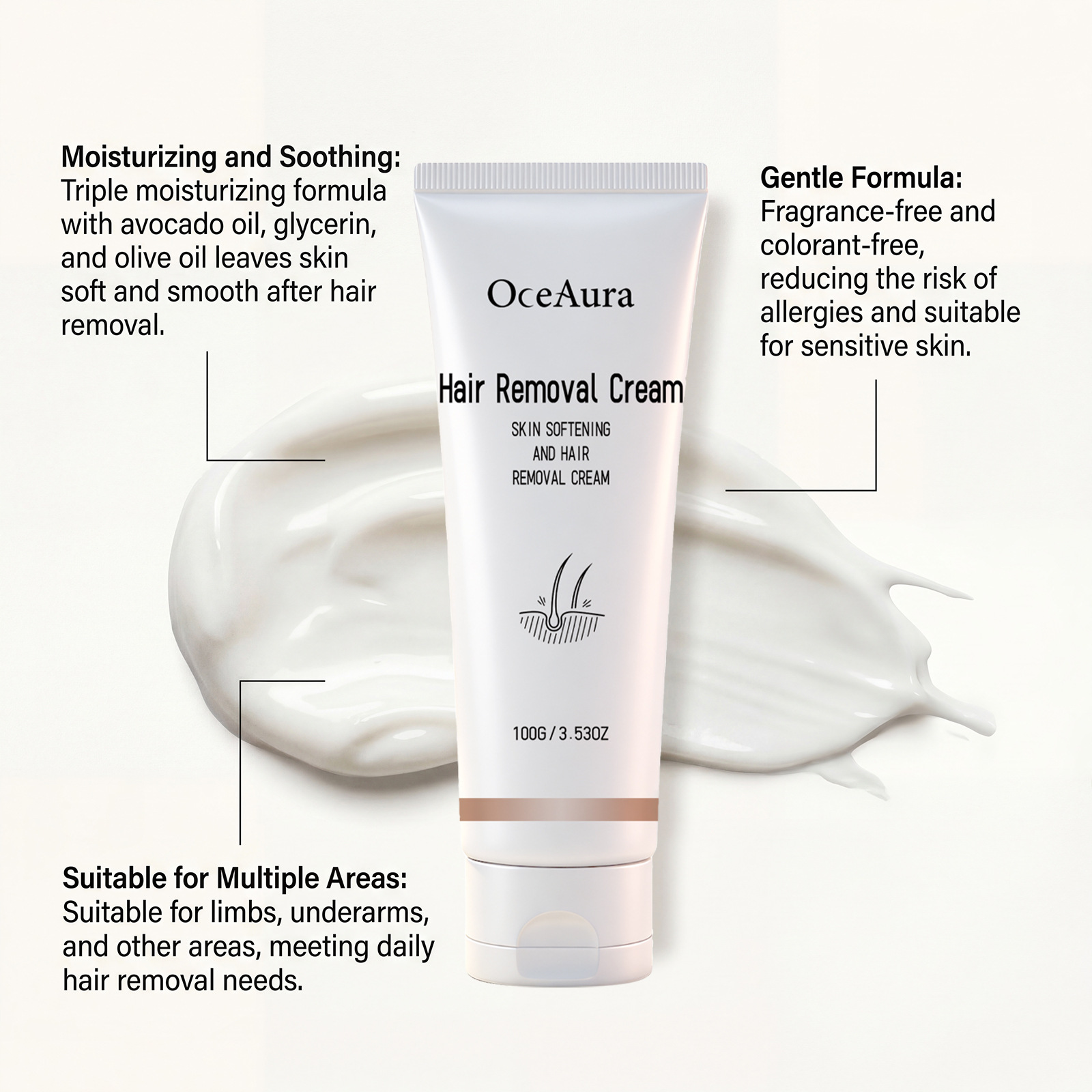Skin Hair-removal Creamrefreshing, Non-sticky And Gentle Suitable For The Entire Body 3