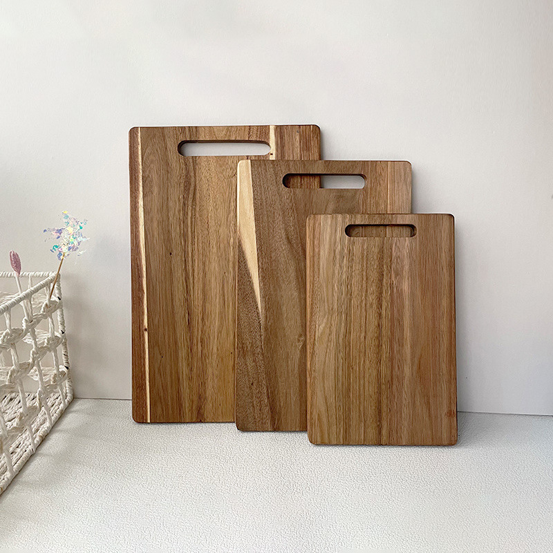 Double-Sided Chinese Elm Portable Chopping Board