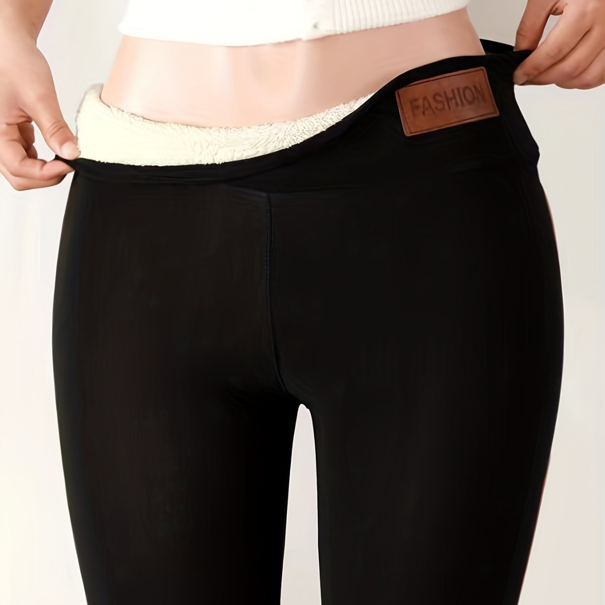 Women's Cashmere Fleece-lined Thickened Autumn And Winter Leggings - Image 1