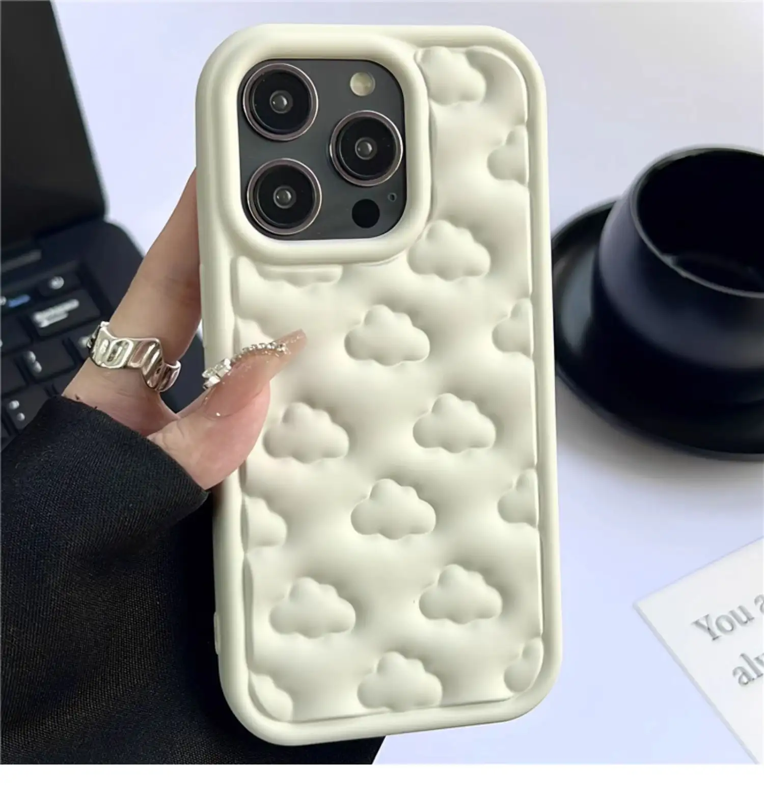Hand Oil Three-dimensional Cloud Phone Case
