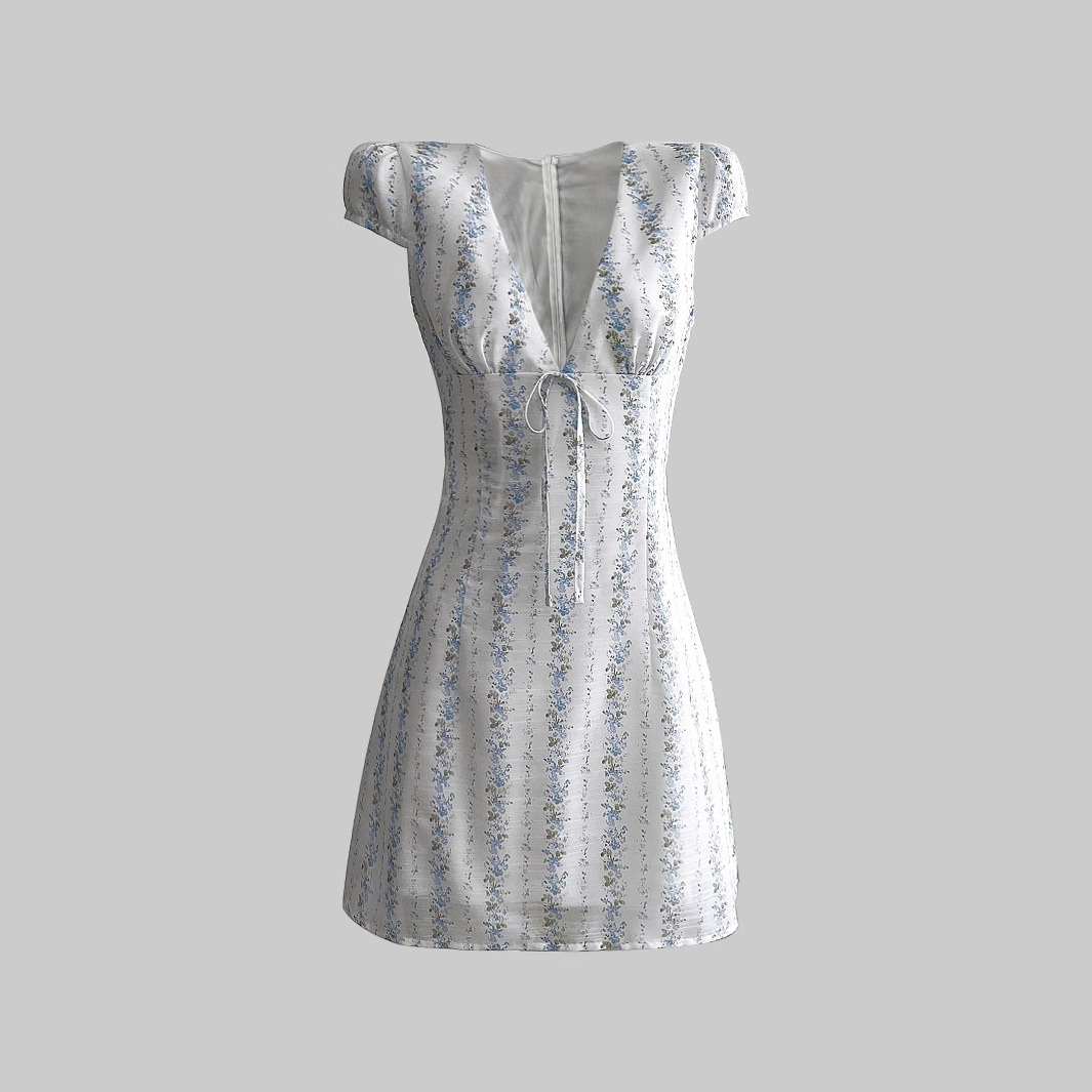 Slimming Waist-cinching Floral Dress