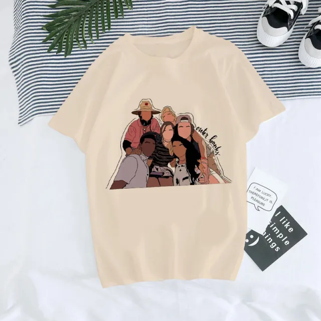 European And American Digital Round Neck Printed Summer T shirt 4 Models - Shop at LoveMi