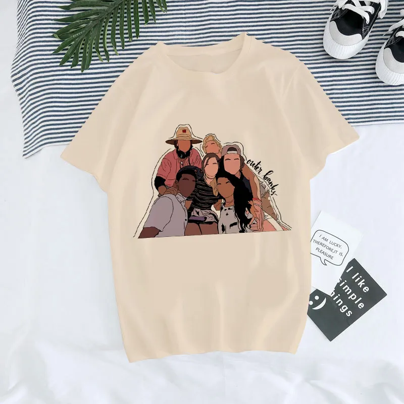 European And American Digital Round Neck Printed Summer T-shirt - 4 Models