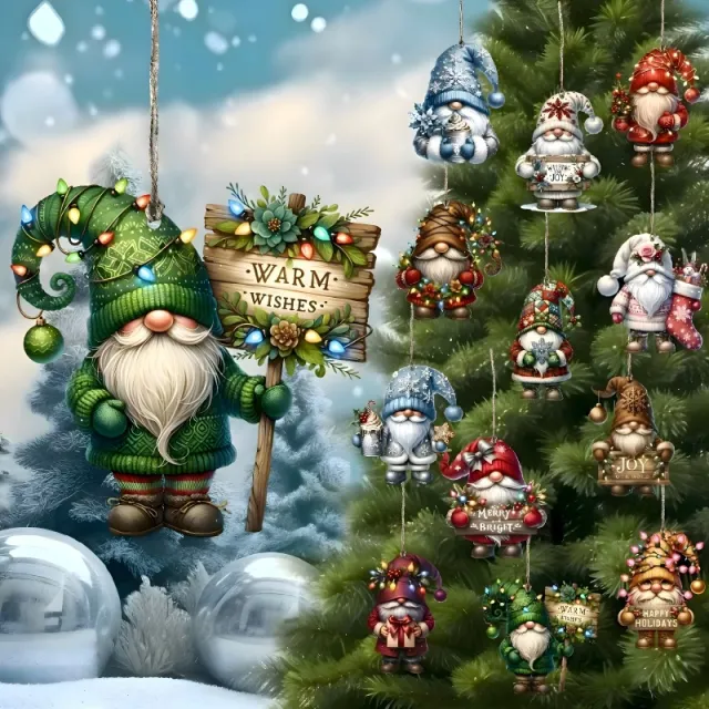 Christmas Wooden Decorative Pendant Party Decorations 24 Pieces - Shop at LoveMi