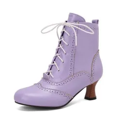 Dopamine Girl Short Boots For Autumn And Winter Comic Con - Purple - View 1