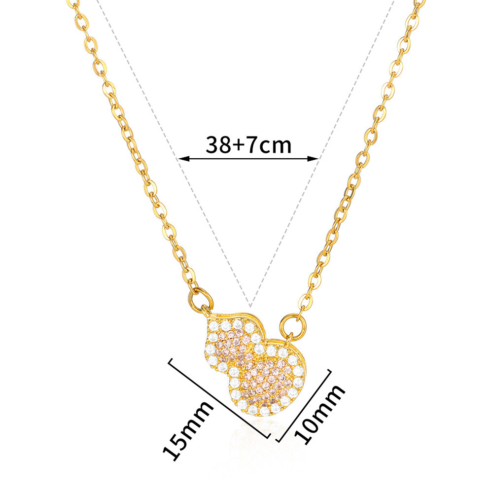 Cross Butterfly Pendant Necklace Women's Heart-shaped