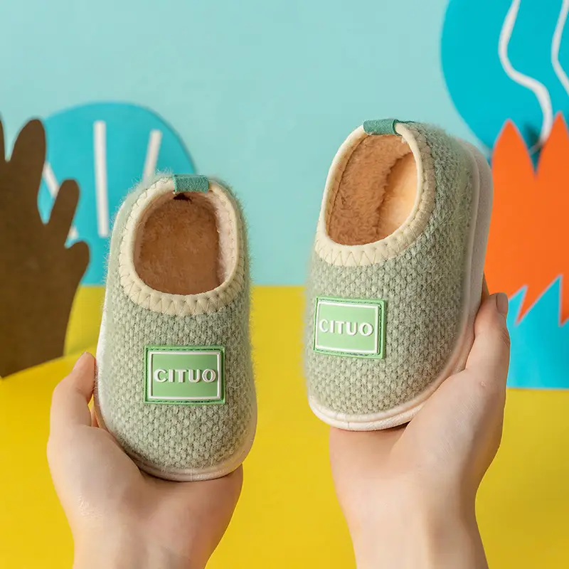 Children's Imitation Lamb Wool Baby Home Cotton Shoes Indoor Use
