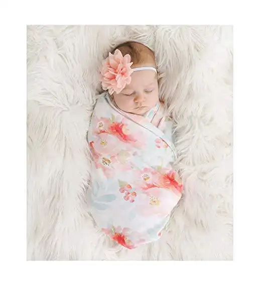 European And American Baby Wraparound Cloth Printed Newborn Rabbit Ears Hair Band