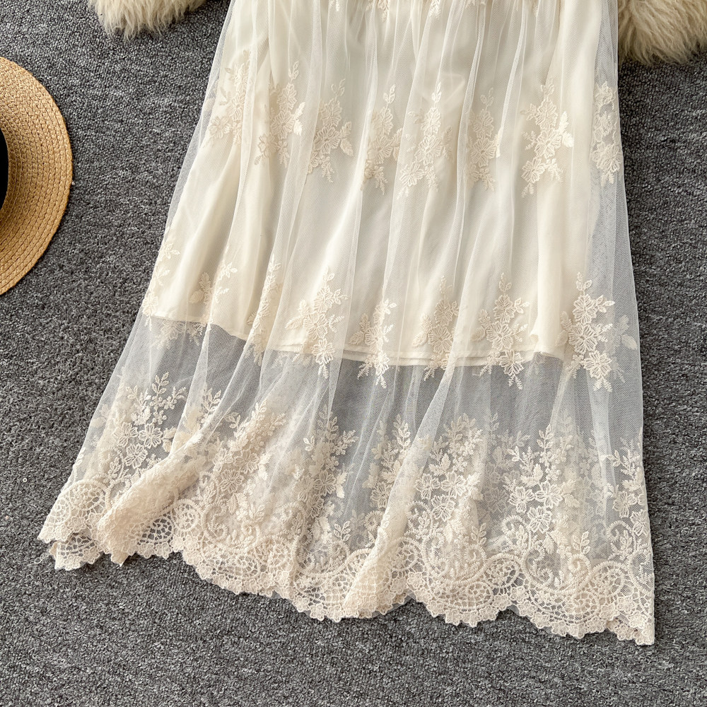 Women's Lace-Patchwork A-Line Skirt Image 3