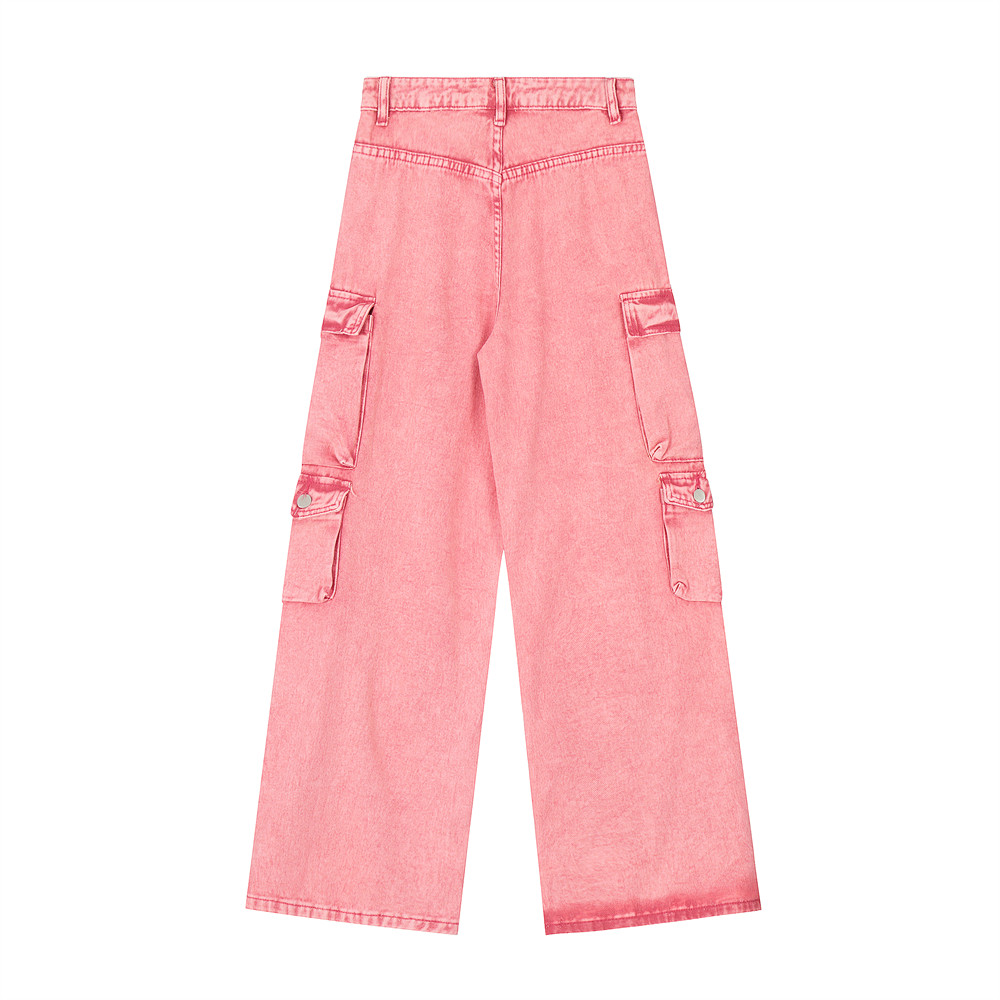 Men's Fashion Work Clothes Multi-pocket Jeans