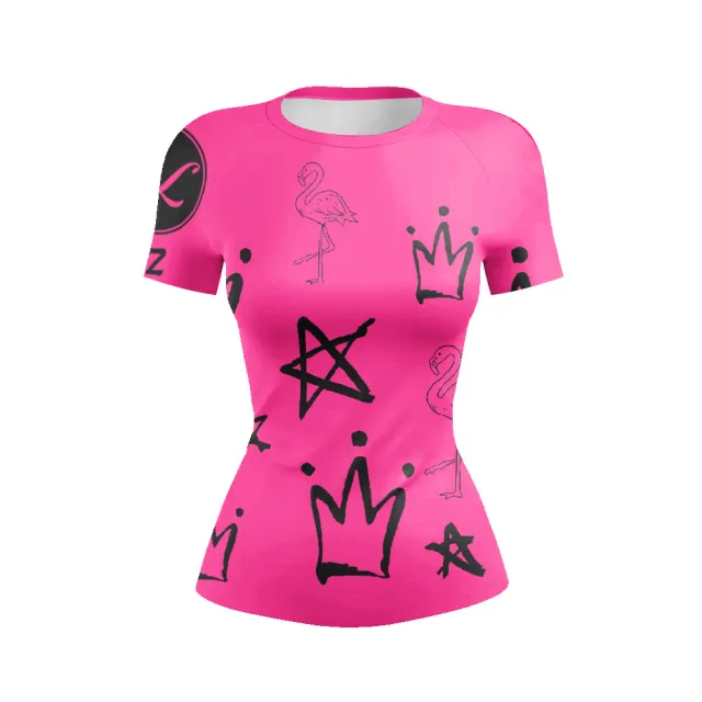 Women's Sports And Leisure Fitness Breathable Round Neck Short Sleeve 4 Color Style - Shop at LoveMi