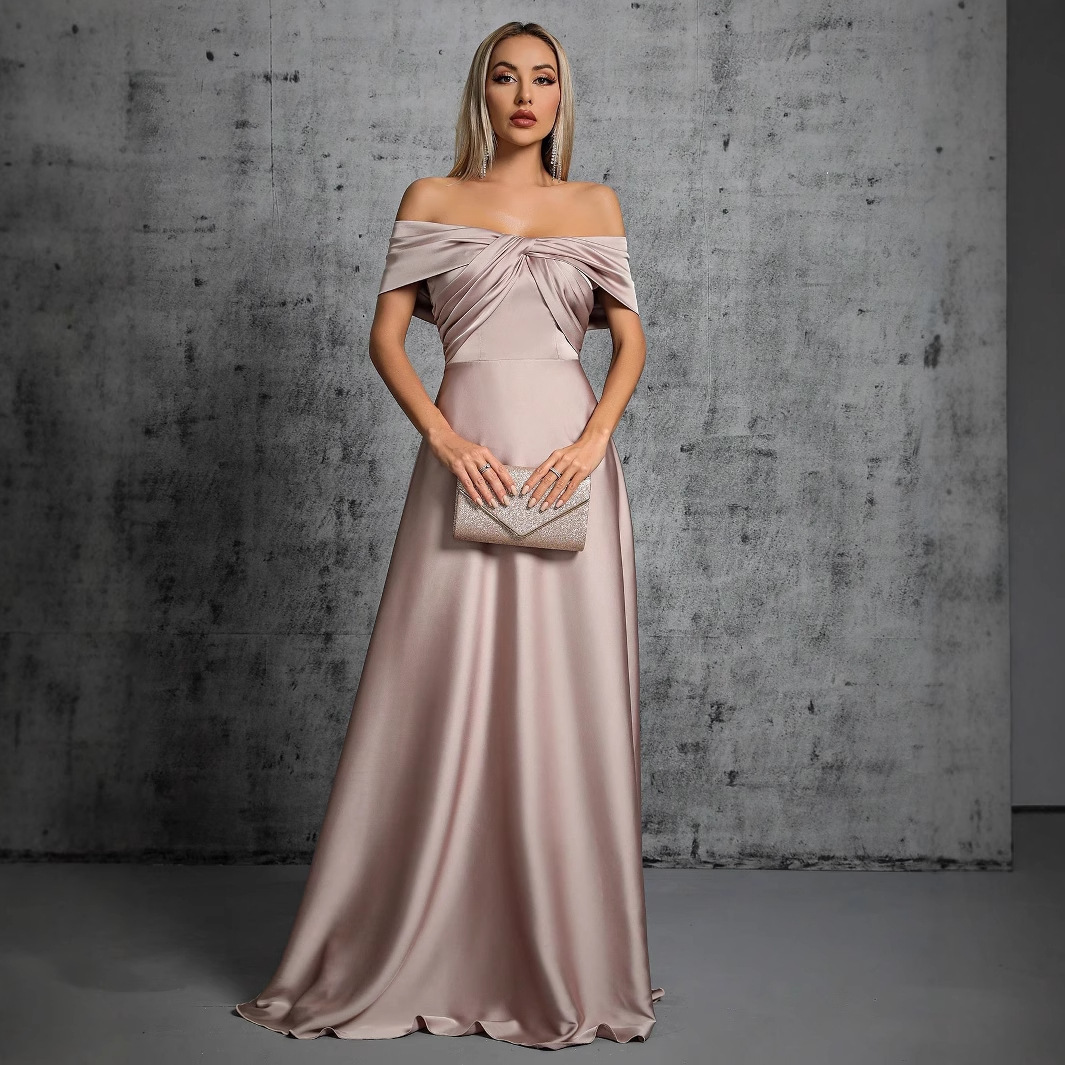 New Off-shoulder Sexy Cocktail Party Christmas Party Bottoming Dress
