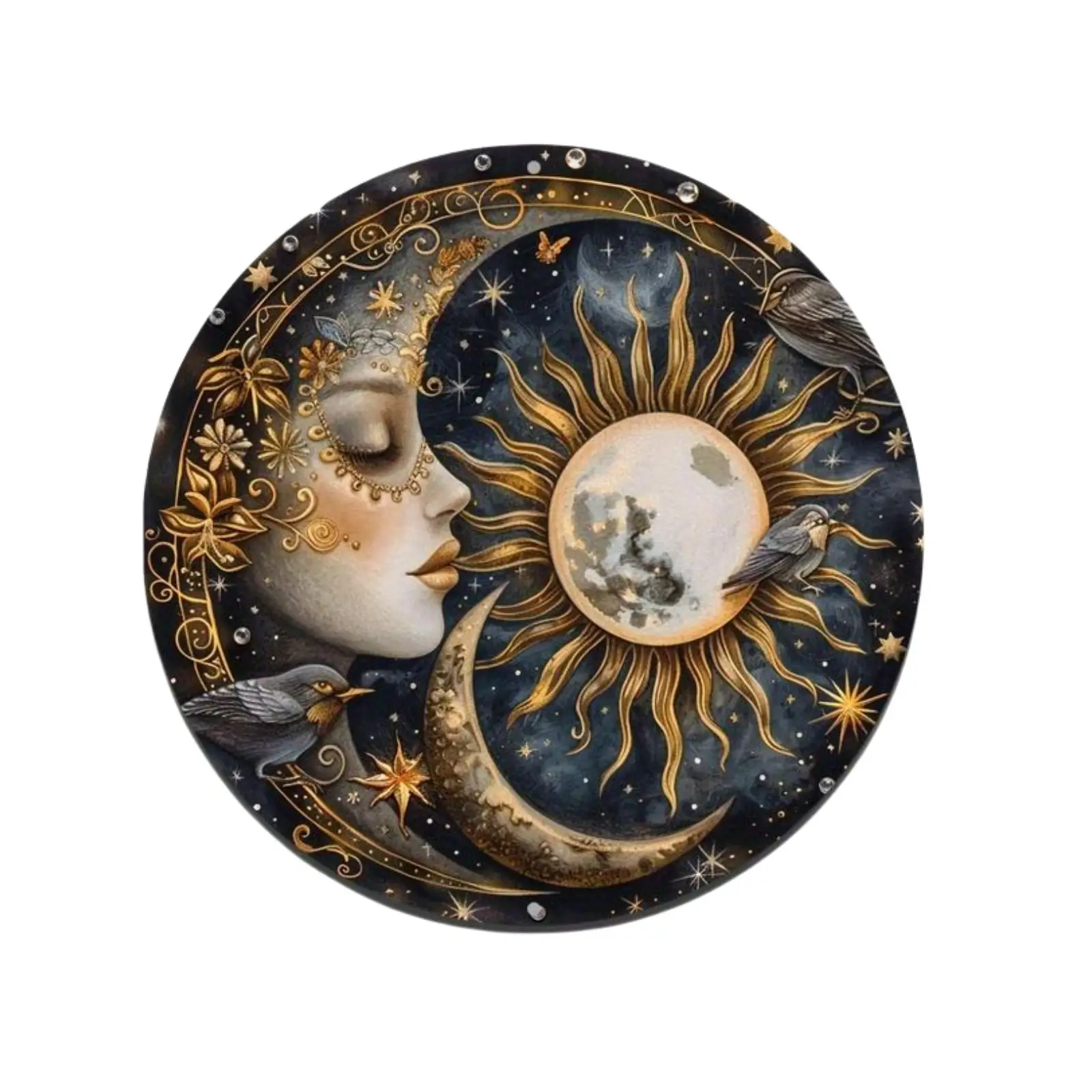 Thick Round Aluminum Sheet Elf Element Decoration Pendant