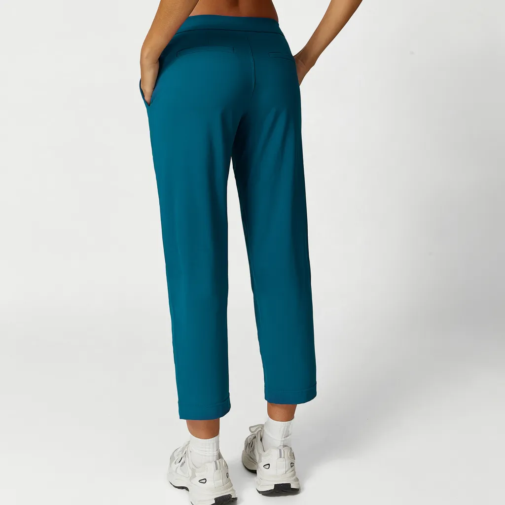European And American New Exercise Yoga Clothes Women - Blue Tide Trousers