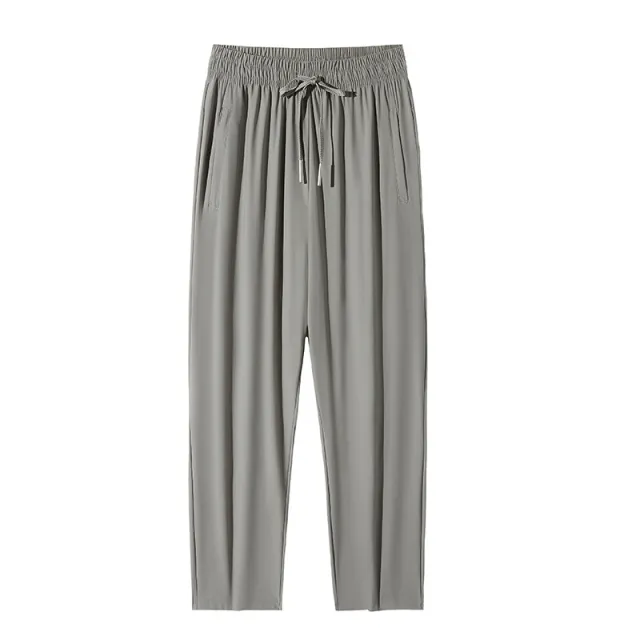 Ice Silk Sun proof Trousers Women's Springsummer High Waist Drooping Loose Straight Straight Camel - Shop at LoveMi