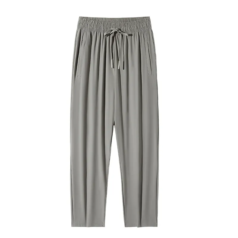 Ice Silk Sun-proof Trousers Women's Springsummer High Waist Drooping Loose Straight - Straight Camel