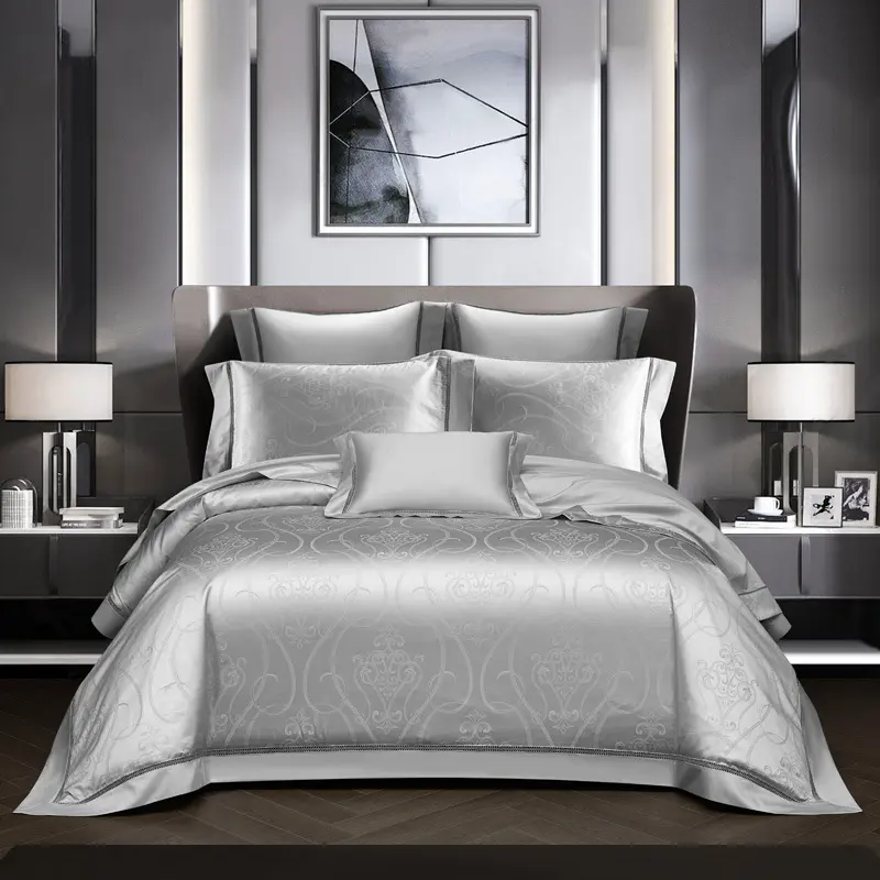 140 Long-staple Cotton Pure All Four-piece Jacquard Beddings High-grade