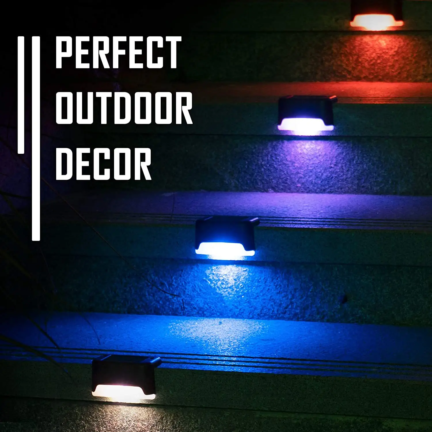Solar Step Light Outdoor Garden Night LED