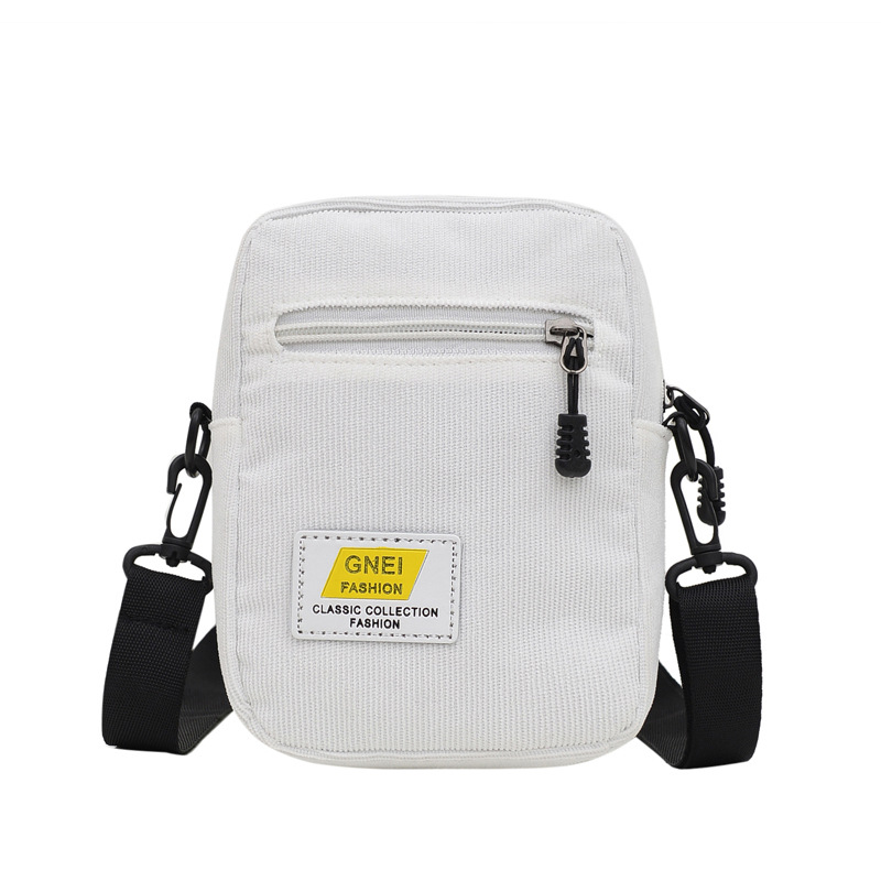 Japanese Corduroy Simple Mobile Phone Change Small Square Bag — foto 8