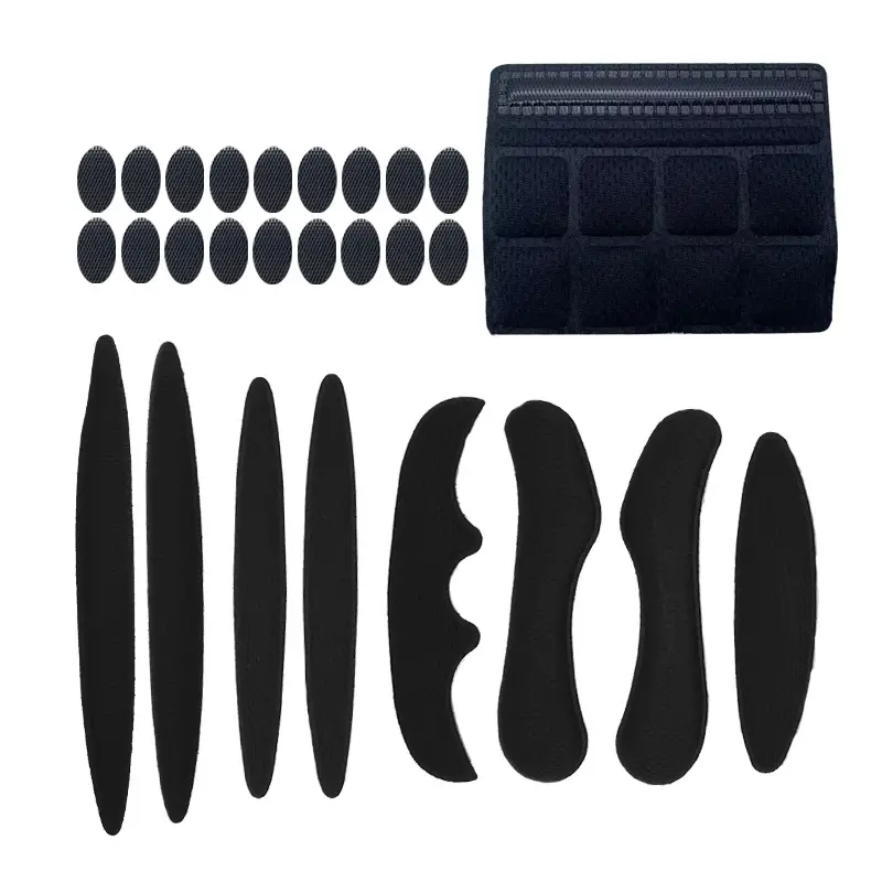 Cycling Bike Helmet Lining Universal Breathable Sponge Liner With Velcro Chin Pad Hot Press Molding